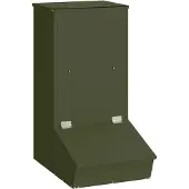 vidaXL Schweinfutterspender Olivgrün 55 x 38 x 76 cm 20 kg