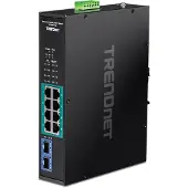 Trendnet TI-PGM102 - Switch - industriell - 8 x 10/100/1000 (PoE+) + 2 x Gigabit SFP - an DIN-Schiene montierbar, wandmontierbar - PoE+ (240 W)