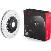Brembo Bremsscheibe 09.9764.23, vorne, belüftet, geschlitzt, hochkarbonisiert, 1 Stück