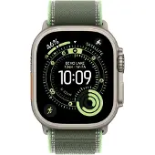 Apple Trail Loop Armband für Watch | 44/45/46/49 mm - Größe S/M - Neon / Green Black Titanium