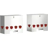 vidaXL Hühnerfütterer 2 pcs Silber 60,5 x 29 x 51 cm Verzinkter Stahl