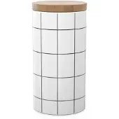 Intirilife Vorratsdose aus Keramik in Größe L mit Deckel - 10 x 18.5 cm - 1000 ml Füllmenge - Luftdichter spülmaschinenfester Vorratsbehälter für Tee Kaffee und vieles mehr