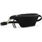 Elbsand Bauchtasche "Umhängetasche, Ledertasche, Brusttasche, Crossbody Bag, Gürteltasche" Handtasche Damen zum Umhängen aus weichem Veloursleder