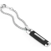 Brosway Schlüsselanhänger BDD04 Unisex aus Rostfreiem Stahl Schwarz Silber mit offizieller Box