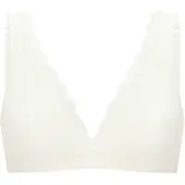 Schiesser Bügelloser BH "Unique Cotton" Spitzenband am Dekolleté, Baumwollmischung, gemoldete Cups