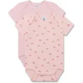 Sanetta Baby-Body kurzarm (Doppelpack) rosa Regenbogen 62