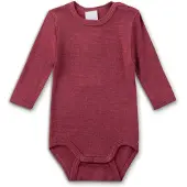 Sanetta Body langarm Wolle/Seide, rot, 92