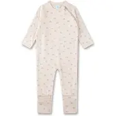 Sanetta Schlafoverall mit Klappfuß Regenbögen, beige, 74