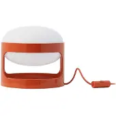 Kartell KD28 Tischleuchte, orange, Höhe 23 cm - , K28, Orange, für Wohnzimmer, Kunststoff, Design