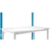 Manuflex Aufbauportal, niedrig, Grundtisch SPEZIAL Arbeitstisch/Werkbank UNIVERSAL/PROFI, lichtblau