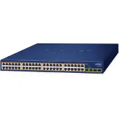 Planet 48-Port 10/100/1000T 802.3at GSW-5240HP, Unmanaged, Gigabit Ethernet (10/100/1000), Vollduplex, Power over Ethernet (PoE), Rack-Einbau, 1U
