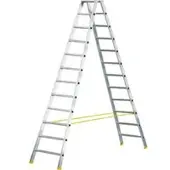 HACA Doppelstufen-Stehleiter MEHRSI, 12 Stufen, 19 kg