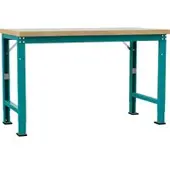 Manuflex Werkbank Profi Spezial, Tischplatte Kunststoff, 1500 x 700 mm, wasserblau