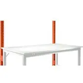 Manuflex Aufbauportal, niedrig, Grundtisch STANDARD Arbeitstisch/Werkbank UNIVERSAL/PROFI, rotorange