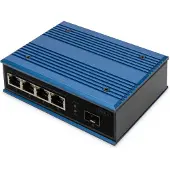 Digitus 4 Port Fast Ethernet Netzwerk Switch, Industrial, Unmanaged, 1 SFP FE Uplink, Unmanaged, Fast Ethernet (10/100), Vollduplex