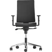 Nowy Styl Bürostuhl Navigo, mit Armlehnen, Synchronmechanik, Muldensitz, schwarz/alusilber
