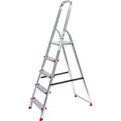 SZ Metall Alustufenstehleiter, belastbar bis 150 kg, 5 Stufen