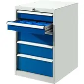 Schäfer Shop Schubladenschrank SB 5801, lichtgrau/blau