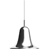 Verpan Pantop Pendelleuchte Ø 23 cm chrom - , Pantop, dimmbar, Metallisch, für Wohnzimmer, Metall, Design