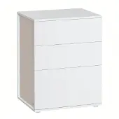 Vasagle Nachtkästchen ca. 45x59x35 cm Weiß/Beige