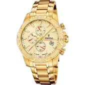 Festina Herrenuhr Timeless Chronograph Armbanduhr Edelstahl gold UF20705/2
