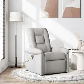 vidaXL Möbel Massagesessel Wolkengrau Stoff - Fernseh- & Relaxsessel 4015635
