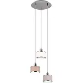 TRIO Pendelleuchte dreiflammig Ø 29cm mit Stoffschirmen