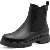 Tamaris Chelseaboots, Blockabsatz, Stiefelette mit Kontrast-Rahmennaht