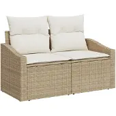 vidaXL Sofa Set 7 Stk. Poly-Rattan