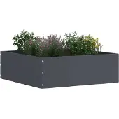 vidaXL Raseneinfassung Anthrazit 40 x 40 x 13 cm Stahl