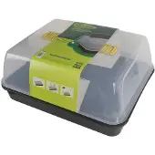 Nortene Rapid Grow Mini-Gewächshaus aus Polypropylen für Samen, Schwarz/Transparent