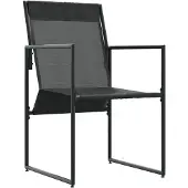 vidaXL Stuhl 4 Stk. Schwarz und Anthrazit Textilene