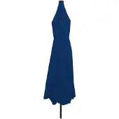 vidaXL Garten-Sonnenschirm 395 x 395 x 245 cm Polyester Rund Azurblau