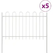 vidaXL Gartenzaun BOXTEL 5 pcs 8,5 x 1 m Pulverbeschichteter Stahl