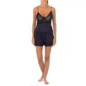 Kisses&love Damen Schlafanzug mit V-Ausschnitt 1203