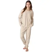 J&j Brothers JJBFP2000 Langärmeliger gerippter Schlafanzug für Frauen