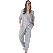 J&j Brothers JJBFP1901 Langarm-Shirt Schlafanzug für Frauen