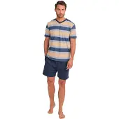 J&j Brothers JJBFH5700 Kurzarm-Pyjama für Herren