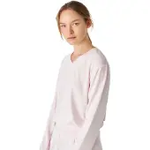 J&j Brothers Damen-Pyjama aus weichem Strick mit V-Ausschnitt und langen Ärmeln JJB5