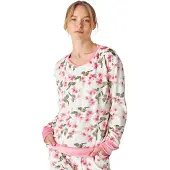 J&j Brothers Damen-Winterpyjama aus Samt mit langen Ärmeln JJB4
