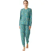 J and J Brothers Langärmeliger Schlafanzug JJBDP0600 woman