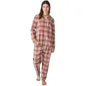 J&j Brothers JJB3 Damen Schlafanzug mit langen Ärmeln aus Baumwolle