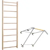 Sport-Thieme Sprossenwand mit Klimmzugbügel "Profi", Sprossenwand 230x80 cm