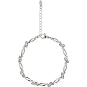 Faina Women Bracelet With Rhinestones in Silver | Gr.: onesize