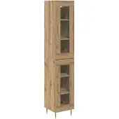 vidaXL Highboard 2 Stk. Artisan-Eiche 34,5 x 34 x 180 cm Holzwerkstoff