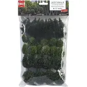 Busch 6591 N Scale Mixed Forest Trees pkg(50) - 1-3/16 to 2-3/8" 3 to 6cm
