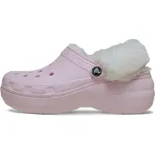 Crocs | Damen | Classic Platform Fuzz Lined | Clogs | Pink | 34 212854-6ZW-W5
