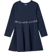 s.Oliver Kleid Kurzes Interlock-Kleid mit Logo Glitzer Tape