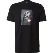 BOSS für Herren. 50558965 Dobermann T-shirt schwarz (S), Lässig, Baumwolle, Kurzarm