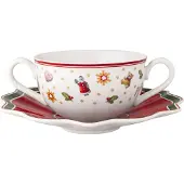 Villeroy & Boch Tasse "Suppentasse mit Untertasse Toy's Delight 250 ml 2er Set bunt", bunt, B:19cm H:8,8cm Ø:19cm, Porzellan, Trinkgefäße, Tasse, handwäsche empfohlen